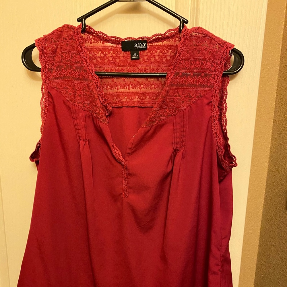 Beautiful silky red women blouse.